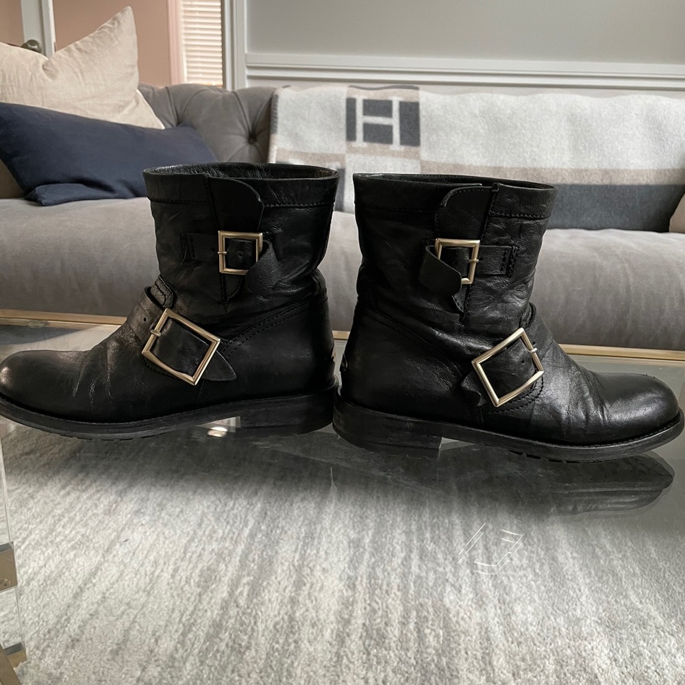 Vintage Jimmy Choo Leather Boots (35.5)